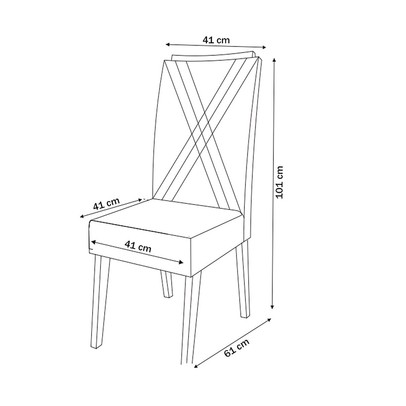 Mesa de Jantar 6 Lugares Sport com Vidro Mel/Perola/Off White - Viero Móveis