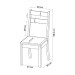 Mesa de Jantar 4 Lugares Merlot com Vidro Mel/Bombom/Off White - Viero Móveis