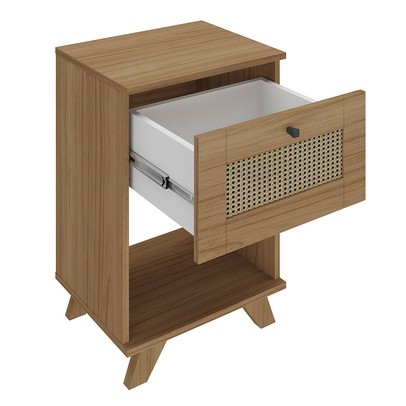 Mesa de Canto Decor 1 Gaveta Carvalho - Pnr Móveis