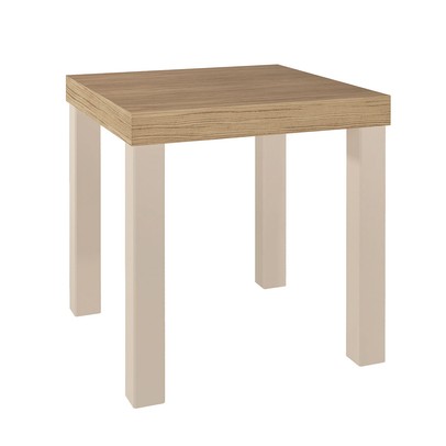 Mesa de Canto Zoom Carvalho/Off White - Pnr Móveis