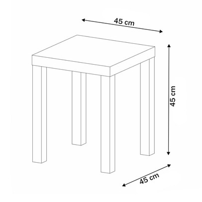 Mesa de Canto Zoom Carvalho/Off White - Pnr Móveis