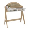 Mesa Escrivaninha Mali 100% Mdf Natura/Branco - Pnr Móveis