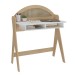 Mesa Escrivaninha Mali 100% Mdf Natura/Branco - Pnr Móveis