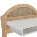 Mesa Escrivaninha Mali 100% Mdf Natura/Branco - Pnr Móveis