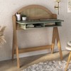 Mesa Escrivaninha Mali 100% Mdf Carvalho/Menta - Pnr Móveis