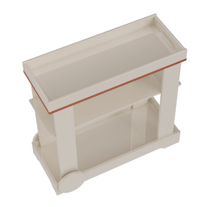 Bar Bronze 1 Prateleira Off White - Pnr Móveis