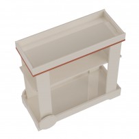 Bar Bronze 1 Prateleira Off White - Pnr Móveis