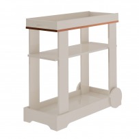 Bar Bronze 1 Prateleira Off White - Pnr Móveis