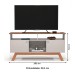 Rack para TV Até 43 Polegadas Amsterdã 2 Portas 1 Prateleira Off White/Nature - Tebarrot