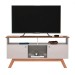 Rack para TV Até 43 Polegadas Amsterdã 2 Portas 1 Prateleira Off White/Nature - Tebarrot