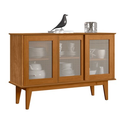 Balcão Buffet Detroit 3 Portas 3 Prateleiras Nature - Tebarrot