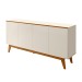 Balcão Buffet Ares Lux 4 Portas 2 Prateleiras Off White - Tebarrot