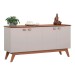 Balcão Buffet Atlanta 4 Portas Off White/Nature - Tebarrot