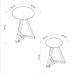 Mesa de Canto Classic Kit 2 Peças Branco/Nature - Tebarrot