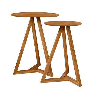 Mesa de Canto Classic Kit 2 Peças Nature - Tebarrot