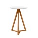 Mesa de Canto Classic Branco/Nature - Tebarrot