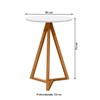 Mesa de Canto Classic Branco/Nature - Tebarrot