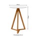 Mesa de Canto Classic Branco/Nature - Tebarrot