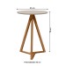 Mesa de Canto Classic Off White/Nature - Tebarrot