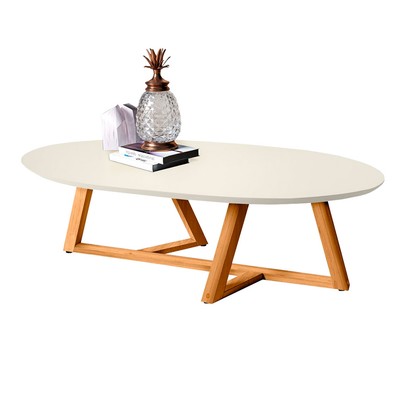 Mesa de Centro Classic Off White/Nature - Tebarrot
