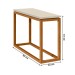 Mesa de Canto Supreme Off White/Nature - Tebarrot