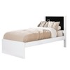Cama de Solteiro Barcelona Branco/Preto - Tebarrot