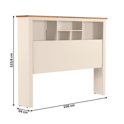 Cabeceira Casal Havana Off White/Nature - Tebarrot