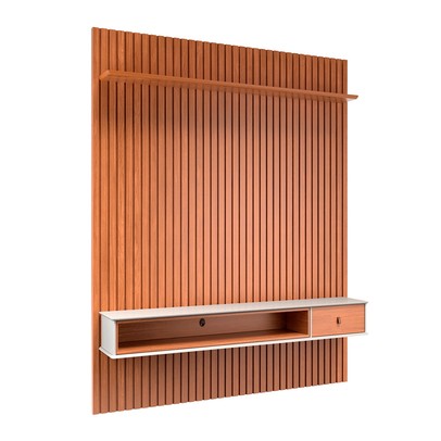 Painel para TV Até 65 Polegadas Detroit 1 Prateleira Ripado Nature - Tebarrot