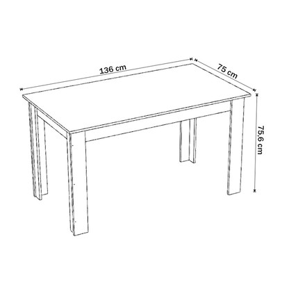 Mesa de Jantar 6 Lugares Ariela Mel/Bombom - Viero Móveis