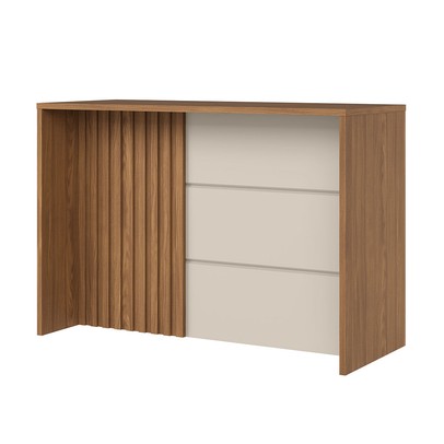 Bancada de Cozinha Ilha Gourmet com Ripado Nature/Areia Hp - Henn