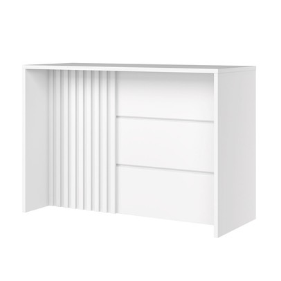 Bancada de Cozinha Ilha Gourmet com Ripado Branco Hp -  Henn