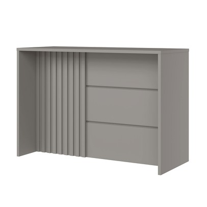 Bancada de Cozinha Ilha Gourmet com Ripado Cinza Hp -  Henn