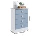 Quarto de Bebê Completo Bambino 3 Portas 6 Gavetas Azul - Percasa