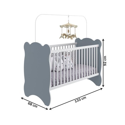 Quarto de Bebê Completo Bambino 3 Portas 6 Gavetas Azul - Percasa