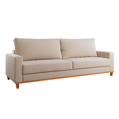 Sofá 4 Lugares Living Linho/Bronze - Vian