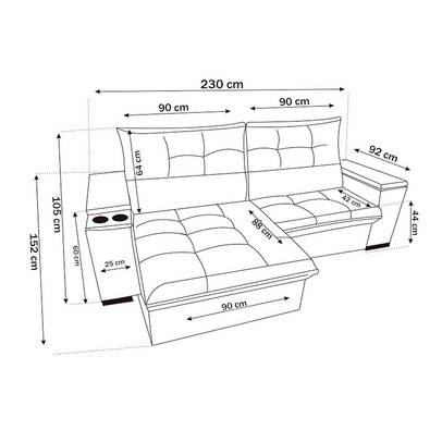 Sofá 4 Lugares Santiago Retrátil e Reclinável Rosa - Vian