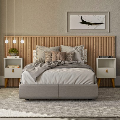 Cabeceira Casal Laranjeiras Ripado Carvalho - Linea Brasil