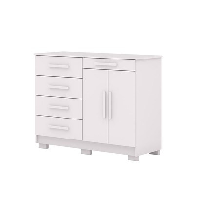 Cômoda Jasper 2 Portas 5 Gavetas Branco - Pnr Móveis