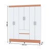 Guarda-Roupa Casal San Diego 6 Portas 2 Gavetas Branco/Camarim - Pnr Móveis