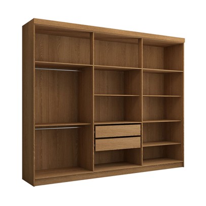 Guarda-Roupa Casal Império 6 Portas 2 Gavetas Nature - Pnr Móveis