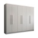 Guarda-Roupa Casal Império 6 Portas 2 Gavetas Branco - Pnr Móveis