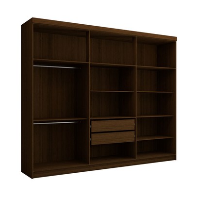 Guarda-Roupa Casal Império 6 Portas 2 Gavetas Imbuia Rústico - Pnr Móveis