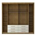 Guarda-Roupa Casal Ele e Ela 6 Portas 6 Gavetas 100% Mdf Nature/Champanhe - Pnr Móveis