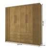 Guarda-Roupa Casal Ele e Ela 6 Portas 6 Gavetas 100% Mdf Nature/Brisa - Pnr Móveis