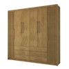 Guarda-Roupa Casal Ele e Ela 6 Portas 6 Gavetas 100% Mdf Nature/Brisa - Pnr Móveis