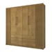 Guarda-Roupa Casal Ele e Ela 6 Portas 6 Gavetas 100% Mdf Nature/Brisa - Pnr Móveis