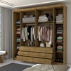 Guarda-Roupa Casal Ele e Ela 6 Portas 6 Gavetas 100% Mdf Nature/Brisa - Pnr Móveis