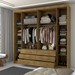 Guarda-Roupa Casal Ele e Ela 6 Portas 6 Gavetas 100% Mdf Nature/Brisa - Pnr Móveis