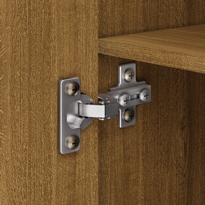 Armário Multiuso Malta 2 Portas 5 Prateleiras Nature/Brisa - Pnr Móveis