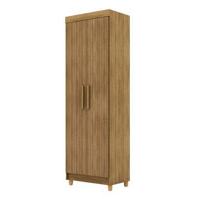 Armário Multiuso Malta 2 Portas 5 Prateleiras Nature/Brisa - Pnr Móveis